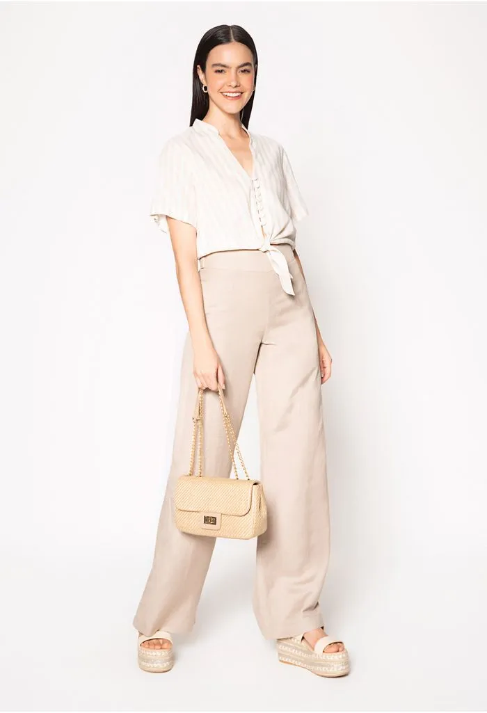 Blusa camisera manga corta con guardapol