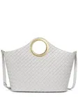 Bolso de mano para mujer Tiffany & Fred Paris tejido a mano de cuero