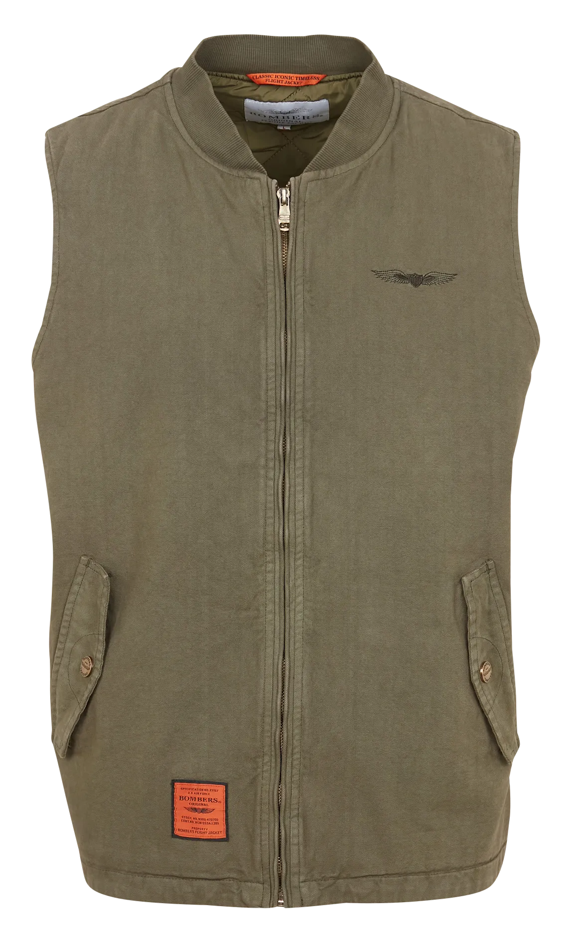 BOMBERS ORIGINAL ROBSON  CHAQUETA DE ALGODóN CON CUELLO REDONDO EN CAQUI