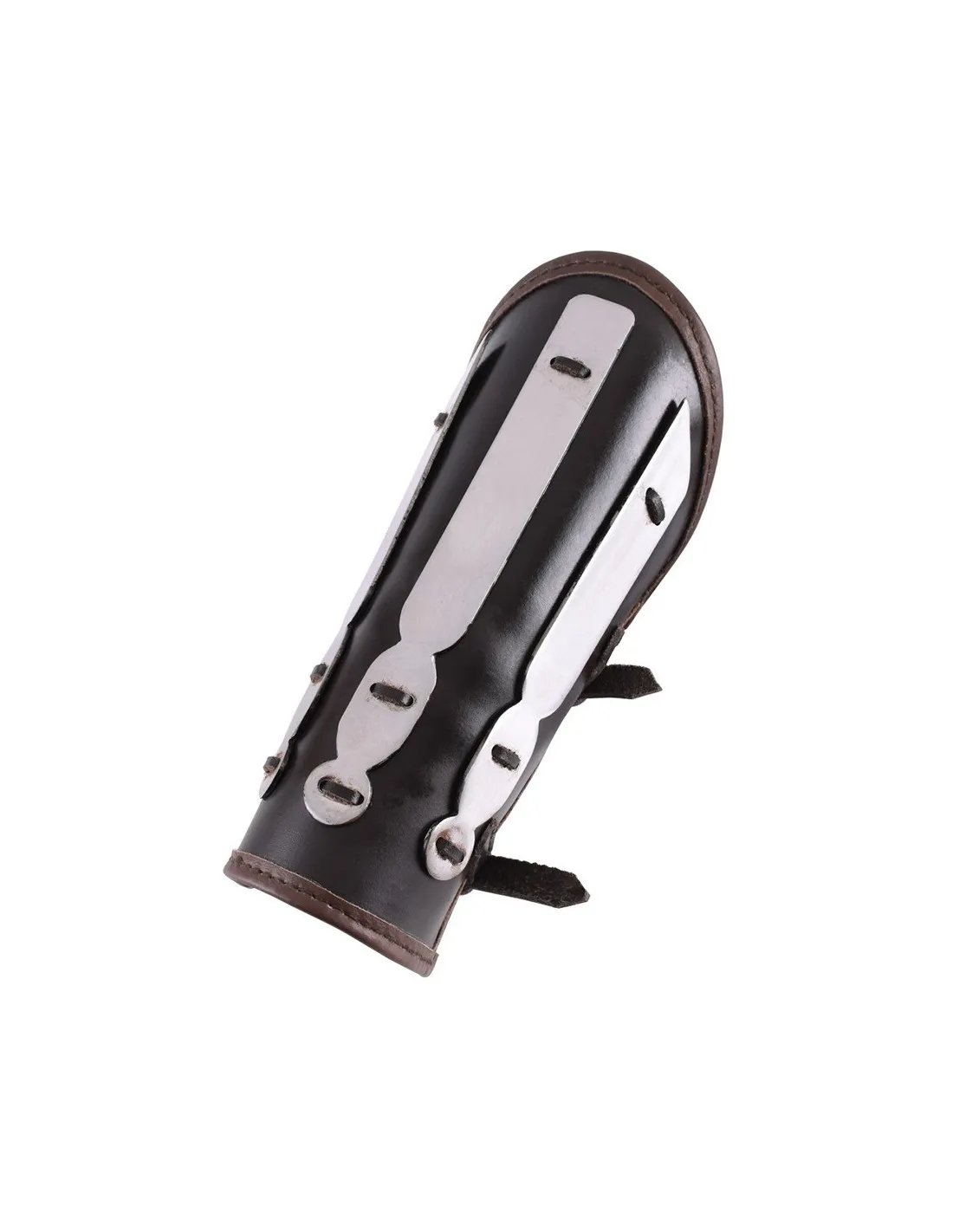 Brazalete de cuero reforzado con metal