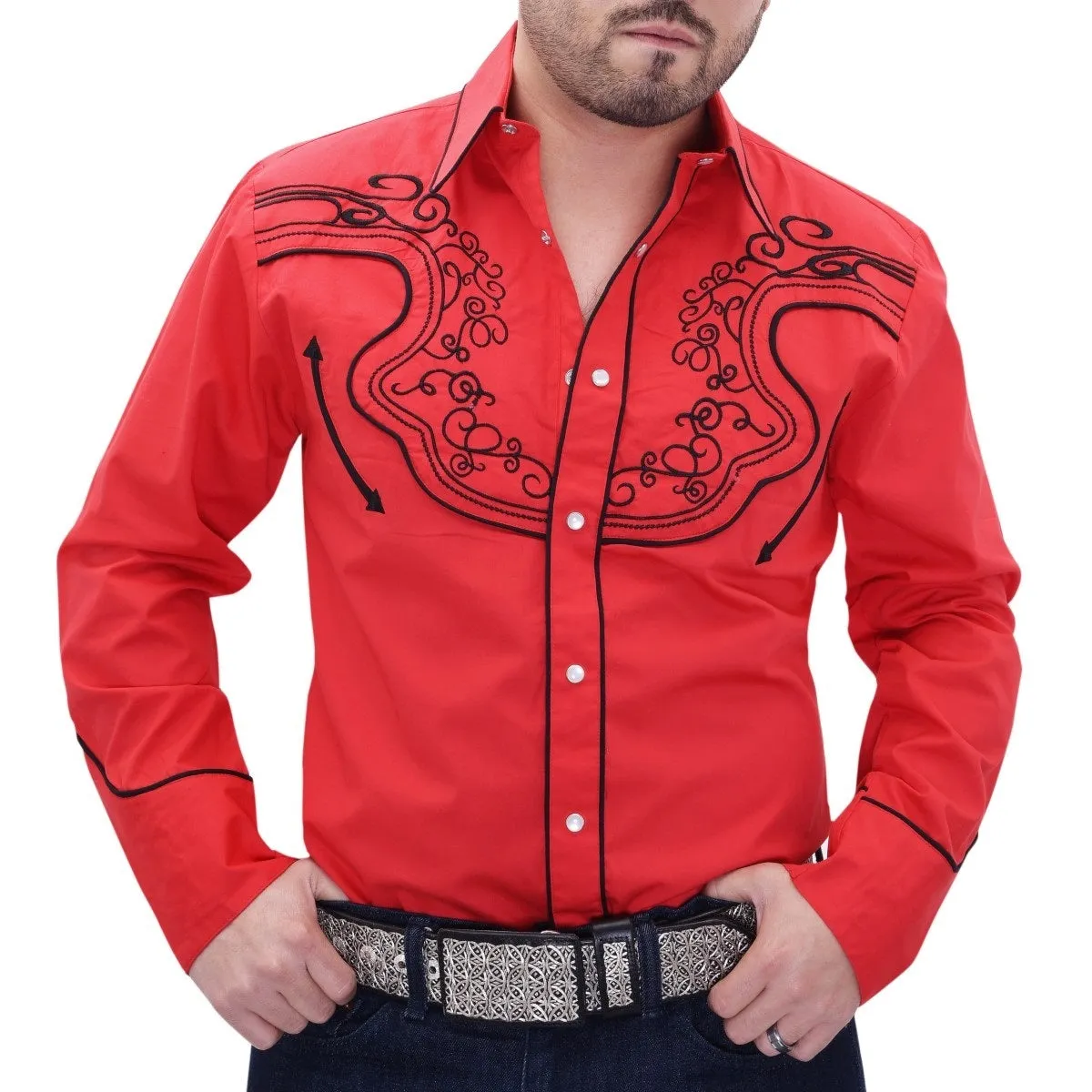 CAMISA VAQUERA PARA HOMBRE TMWD0960  WESTERN SHIRT