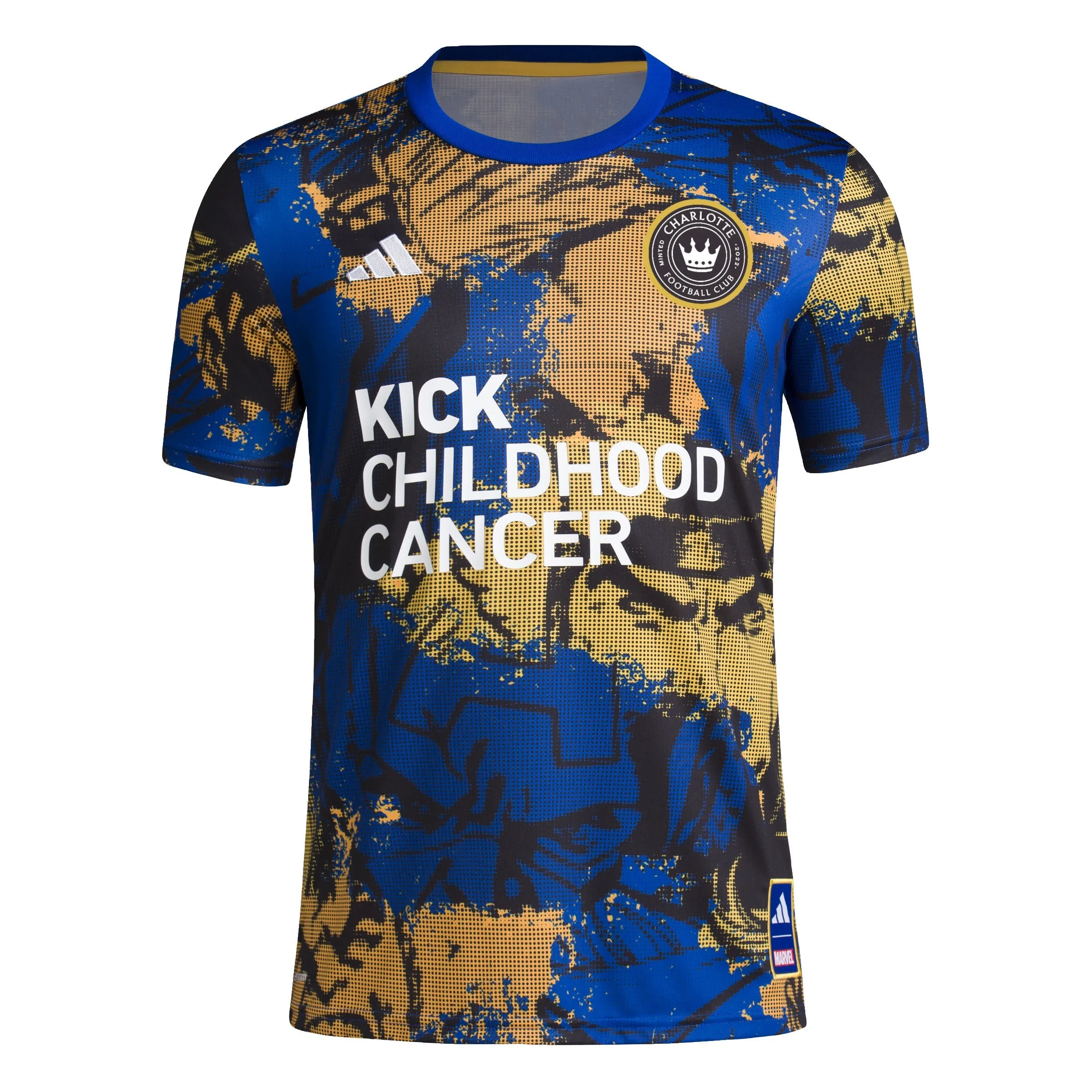 Camiseta adidas MLS Charlotte FC Kick contra el cáncer infantil 