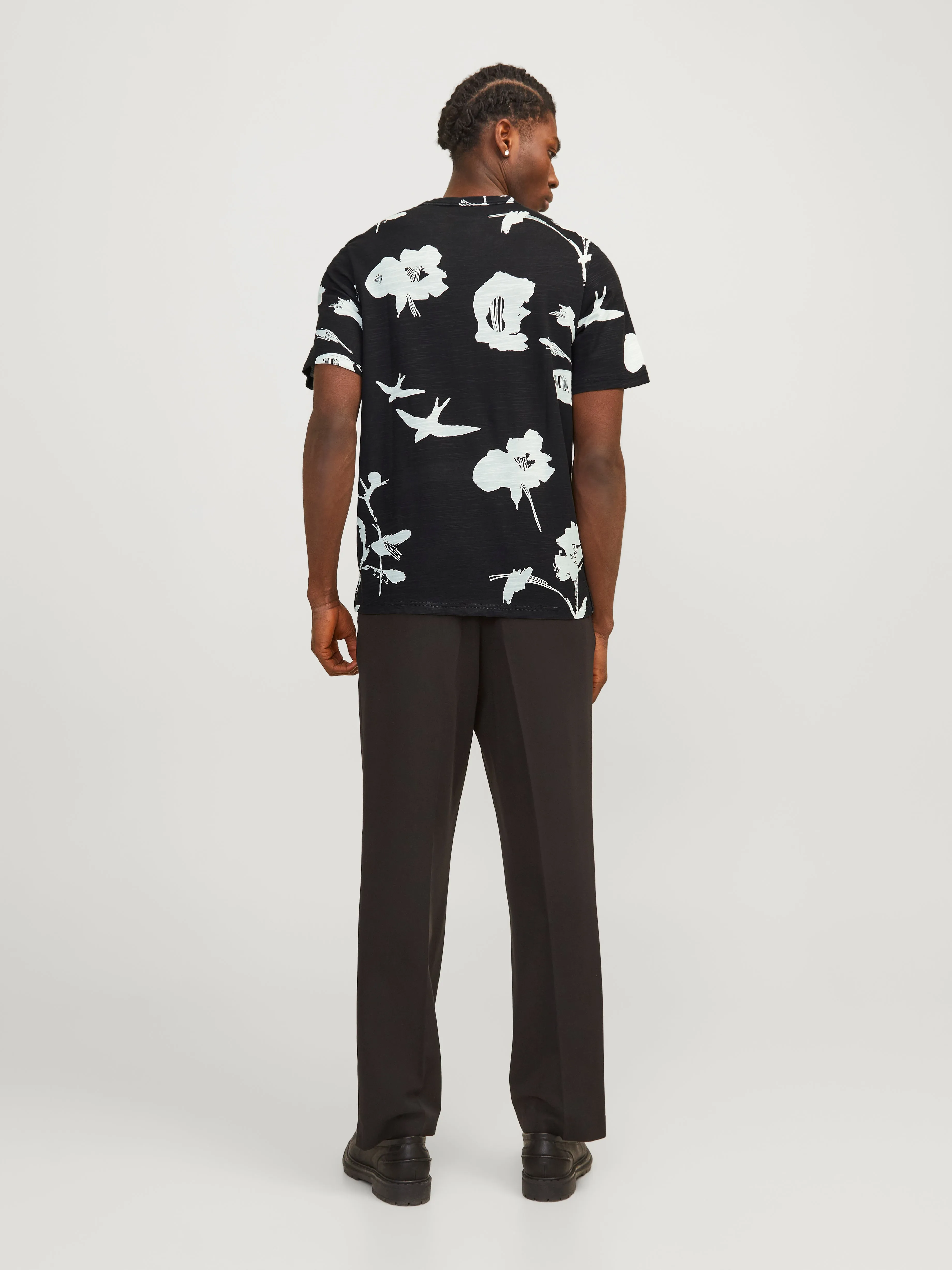 Camiseta All Over Print Cuello redondo | Negro | Jack & Jones®