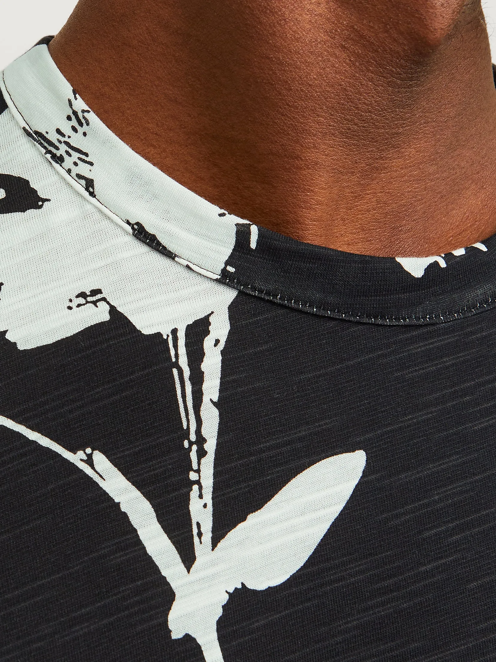 Camiseta All Over Print Cuello redondo | Negro | Jack & Jones®