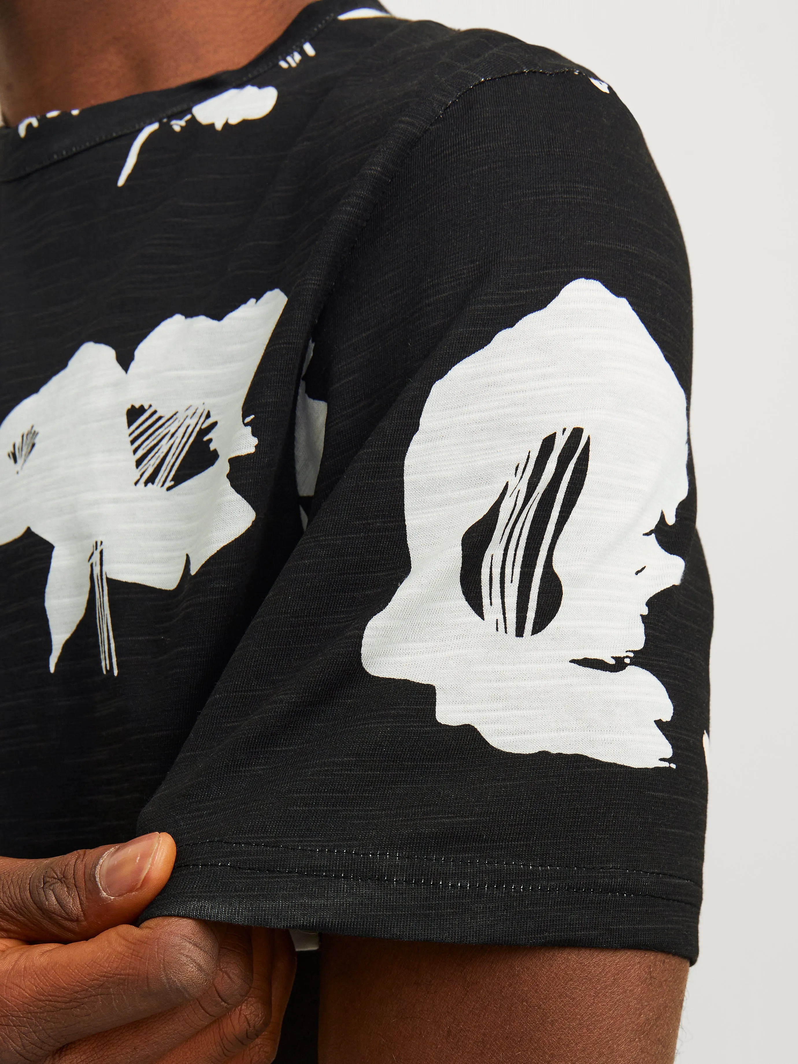 Camiseta All Over Print Cuello redondo | Negro | Jack & Jones®