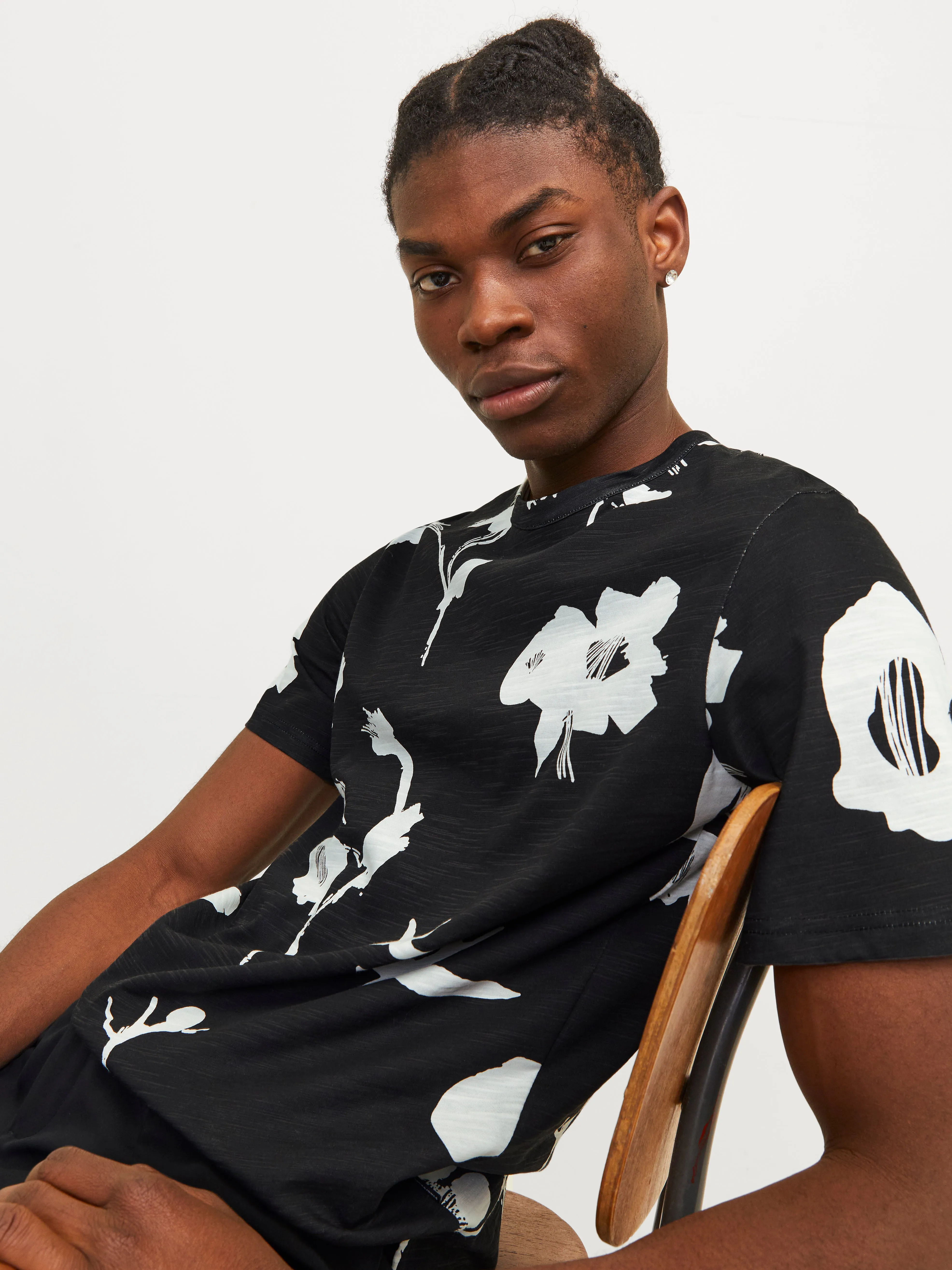 Camiseta All Over Print Cuello redondo | Negro | Jack & Jones®