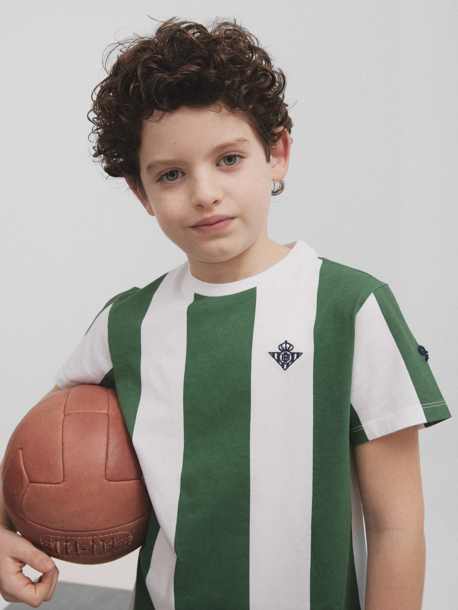 Camiseta kids rayas retro betis verde