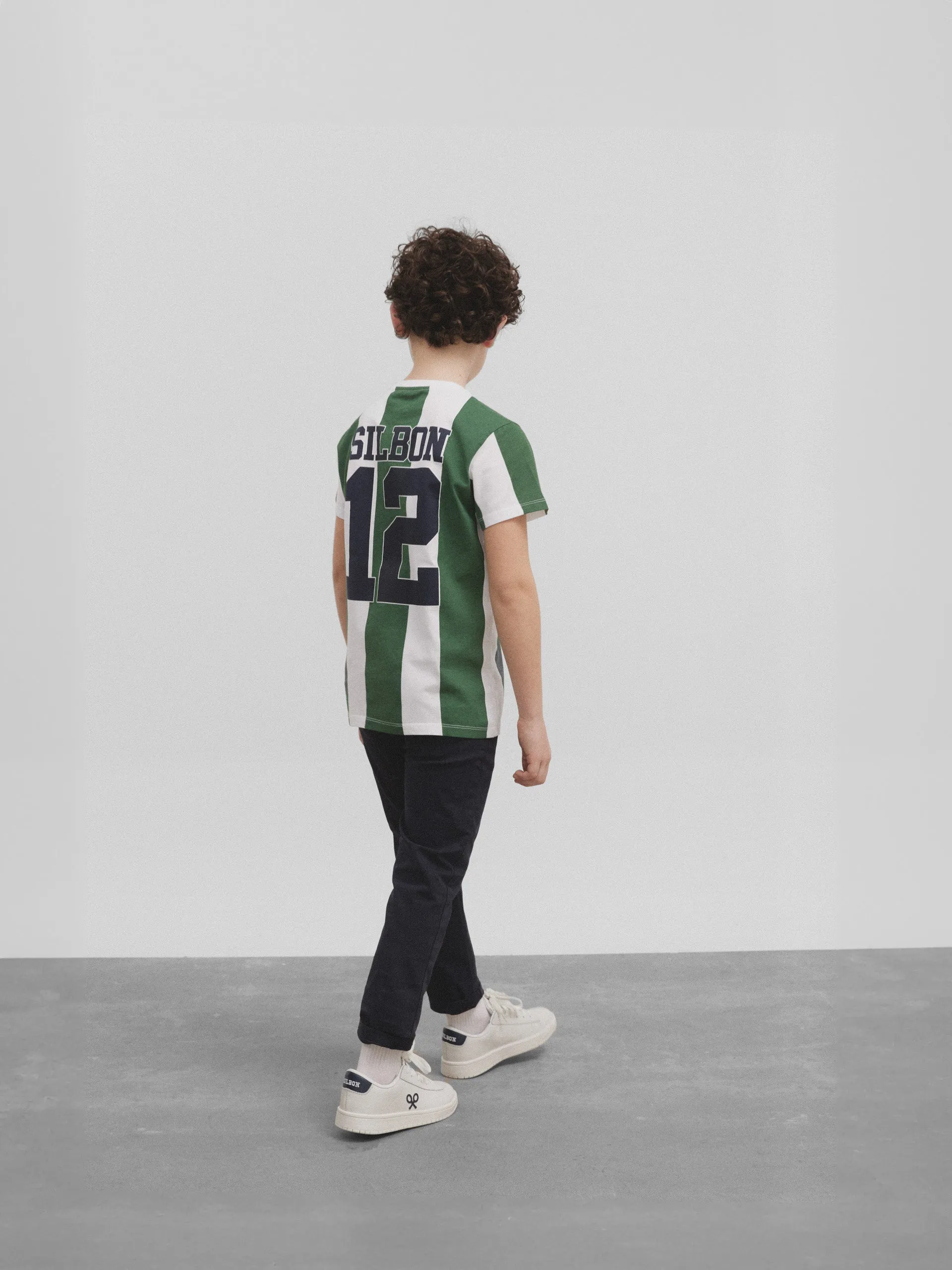 Camiseta kids rayas retro betis verde