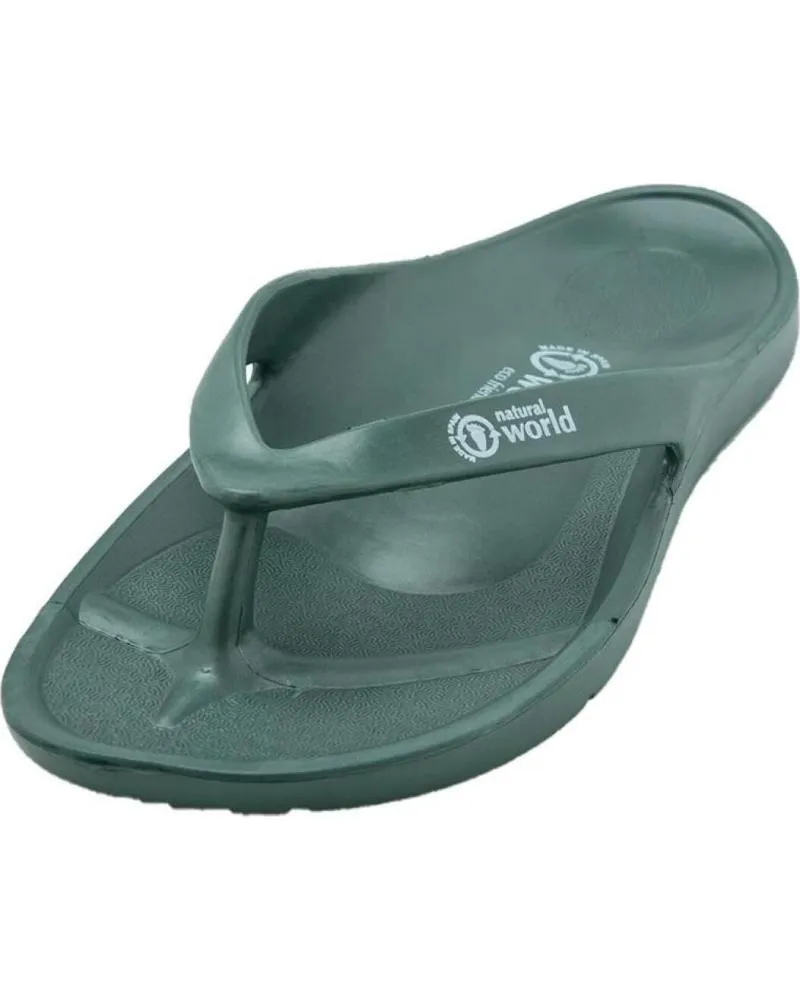 CHANCLAS DE MUJER Y HOMBRE NATURAL WORLD 50BIOS DEDO EVA FLIP FLOP KAKI