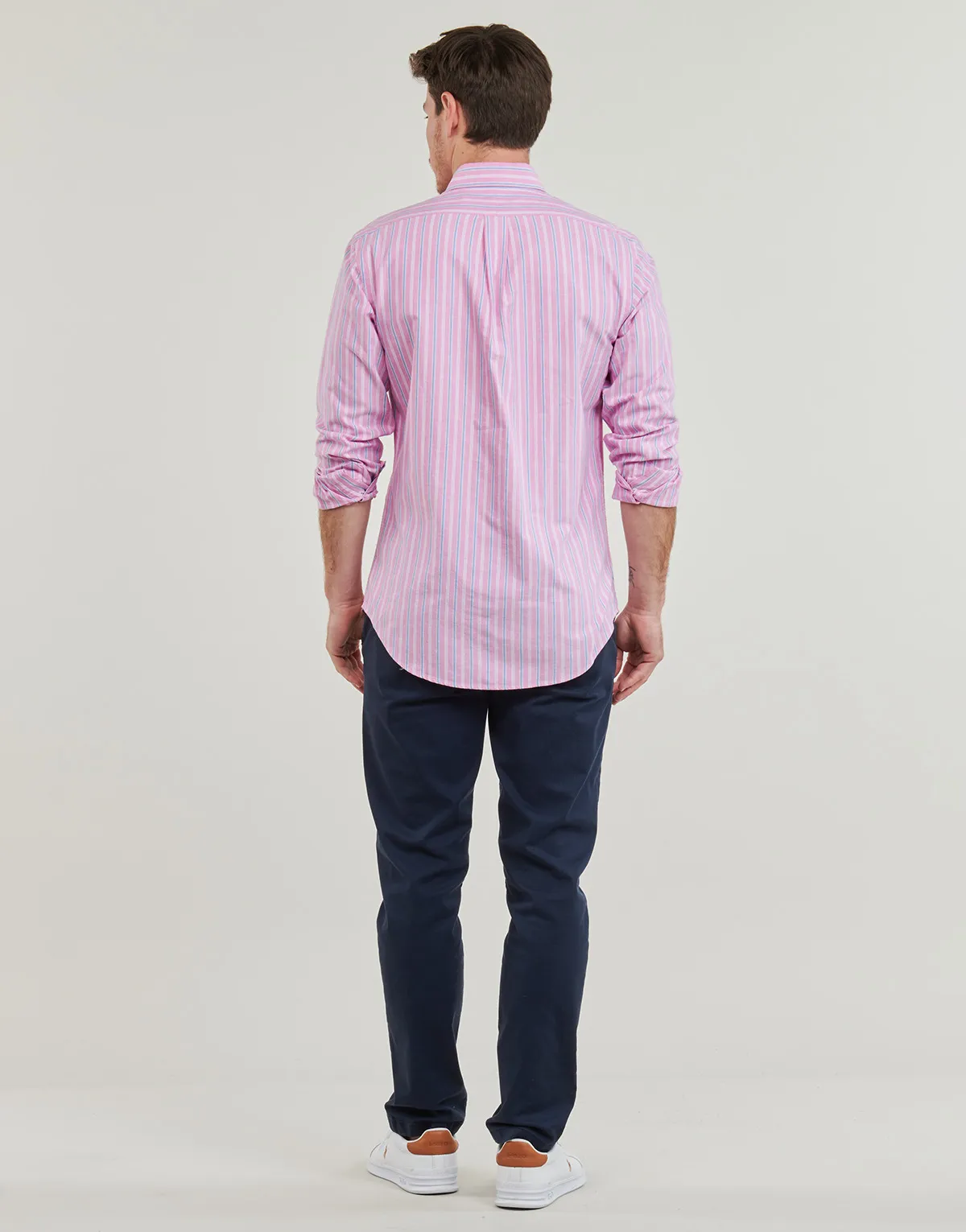 CHEMISE COUPE DROITE EN OXFORD RAYEE