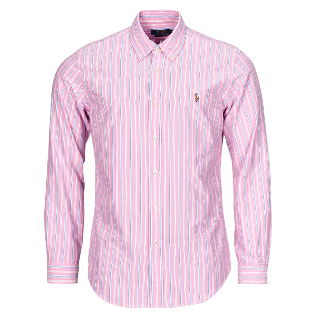 CHEMISE COUPE DROITE EN OXFORD RAYEE