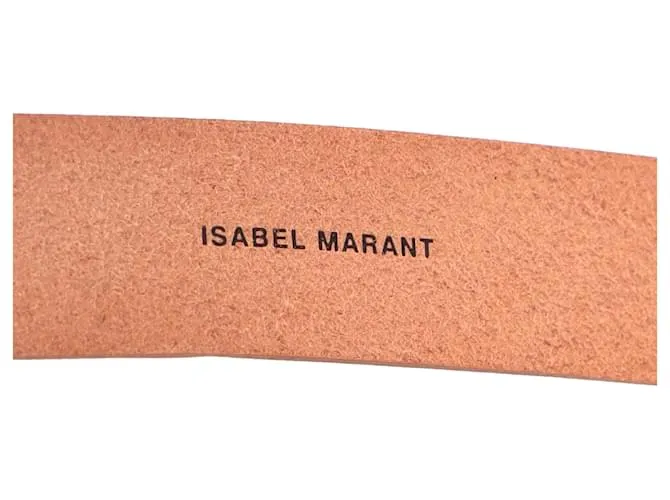 Cinturón Isabel Marant Lecce en piel marrón Castaño 