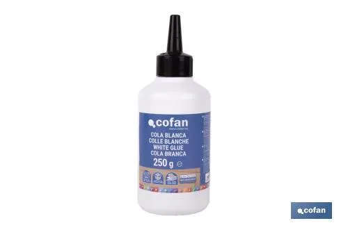 Cola blanca de 250 g y 500 g | Adhesivo rápido y fuerte para madera, papel y cartón