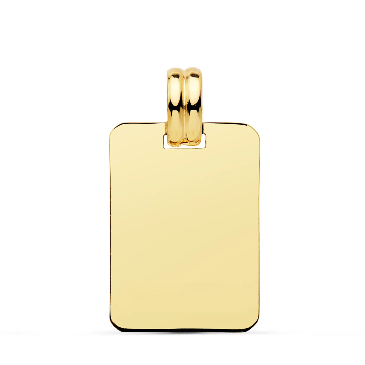 Colgante Placa Oro 20 x 14 mm.