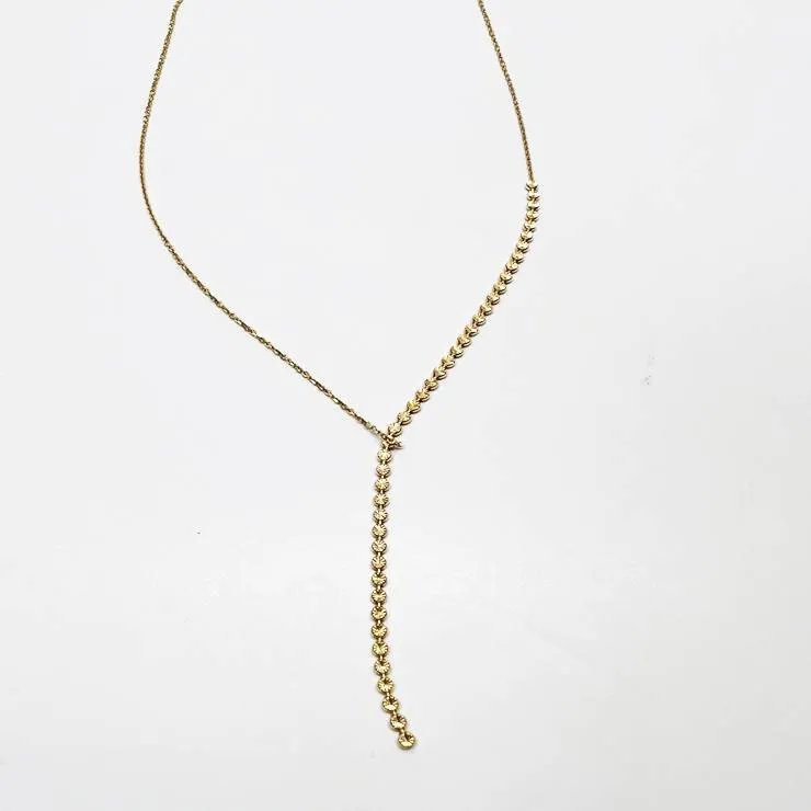 Collar tira cruzada oro