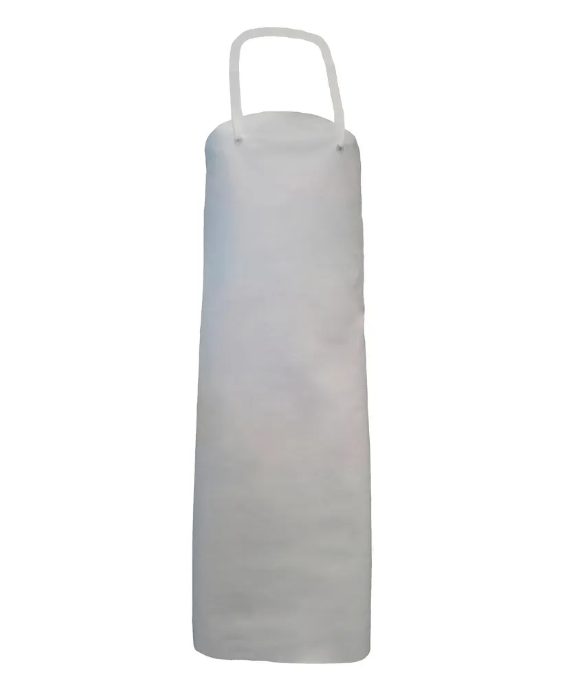 Delantal protector químico Nitras Gunova, 800 x 1000 mm, espesor 0,3 mm, blanco, pack 10 uds.