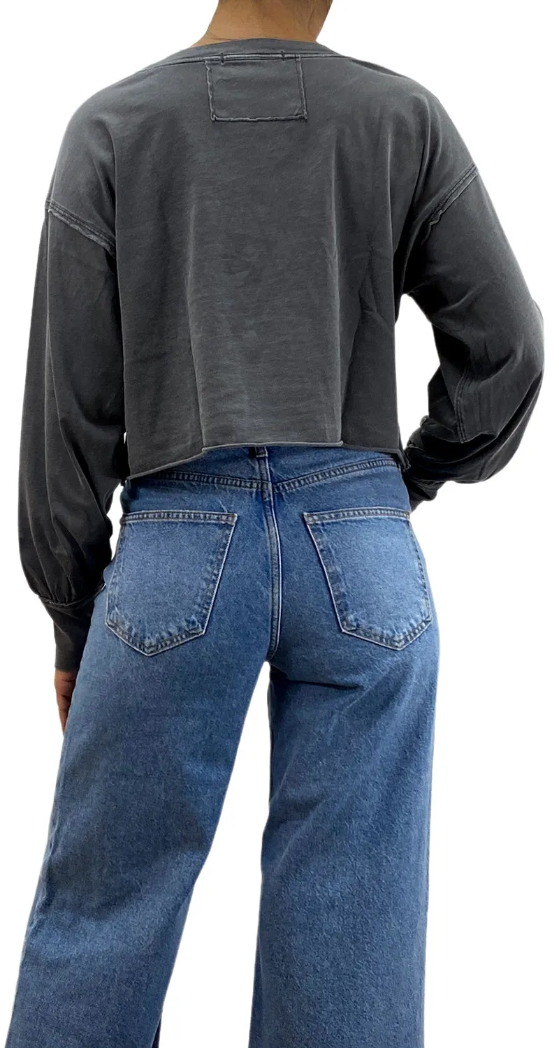FREE PEOPLE Polera Gris