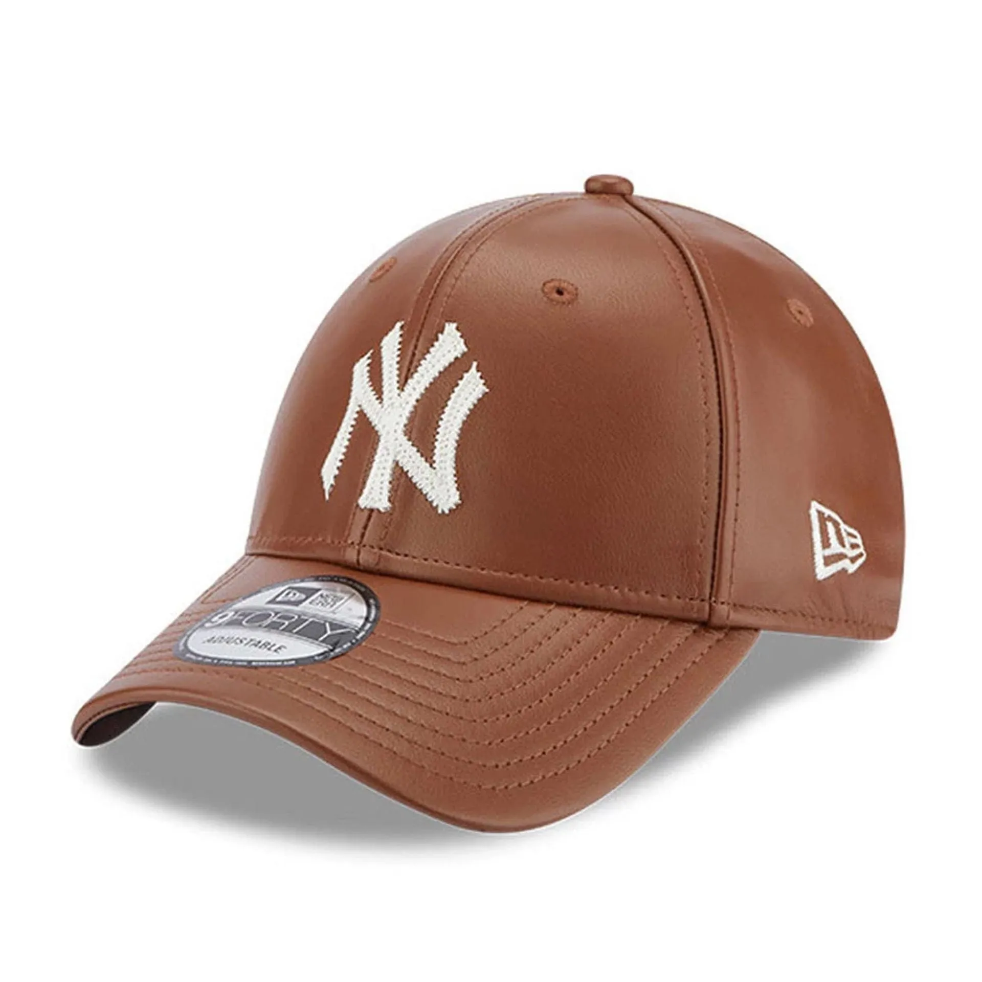 Gorra ajustable New York Yankees MLB Leather Dark Brown 9FORTY