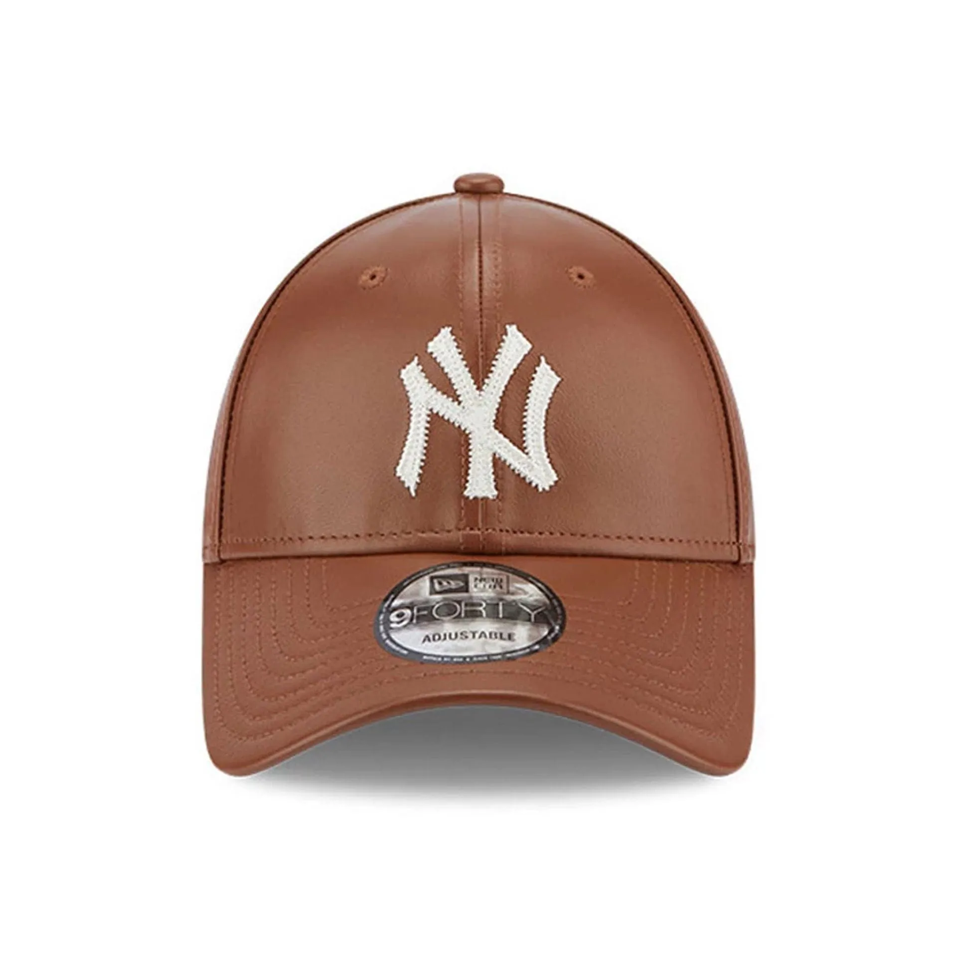 Gorra ajustable New York Yankees MLB Leather Dark Brown 9FORTY