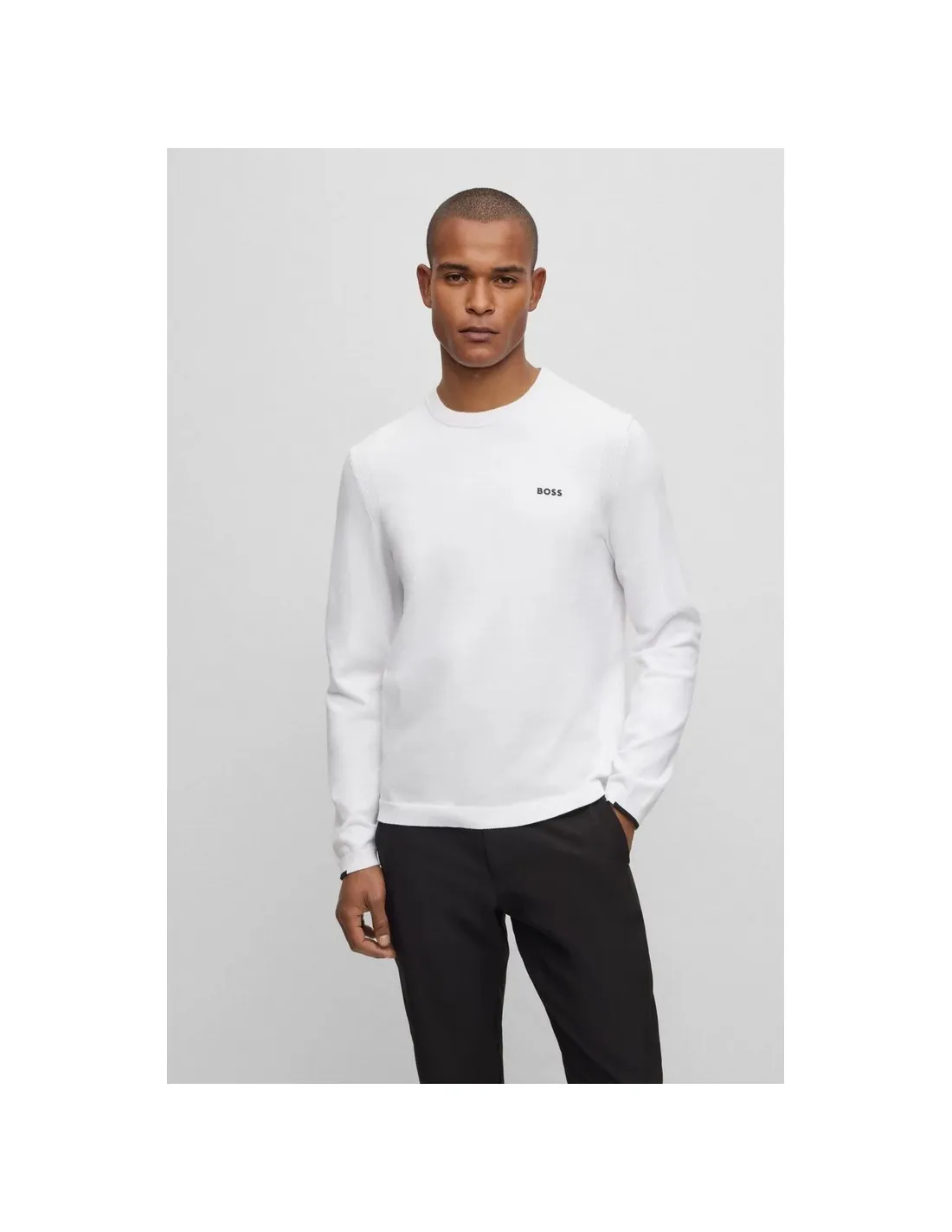 JERSEY BOSS BLANCO LOGO PEQUEñO  ECOOL