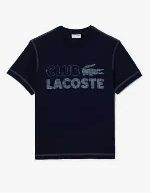 Lacoste Camiseta de hombre Lacoste en algodón ecológico con estampado vintage