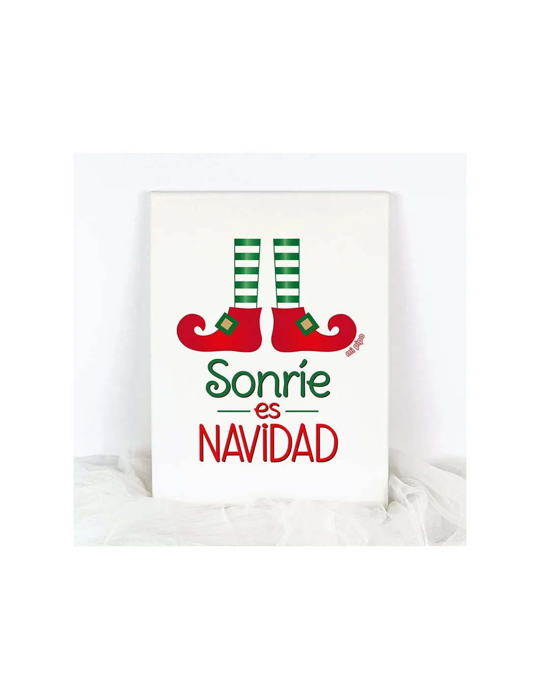 Lienzo Navidad Sonríe es Navidad de Mi Pipo