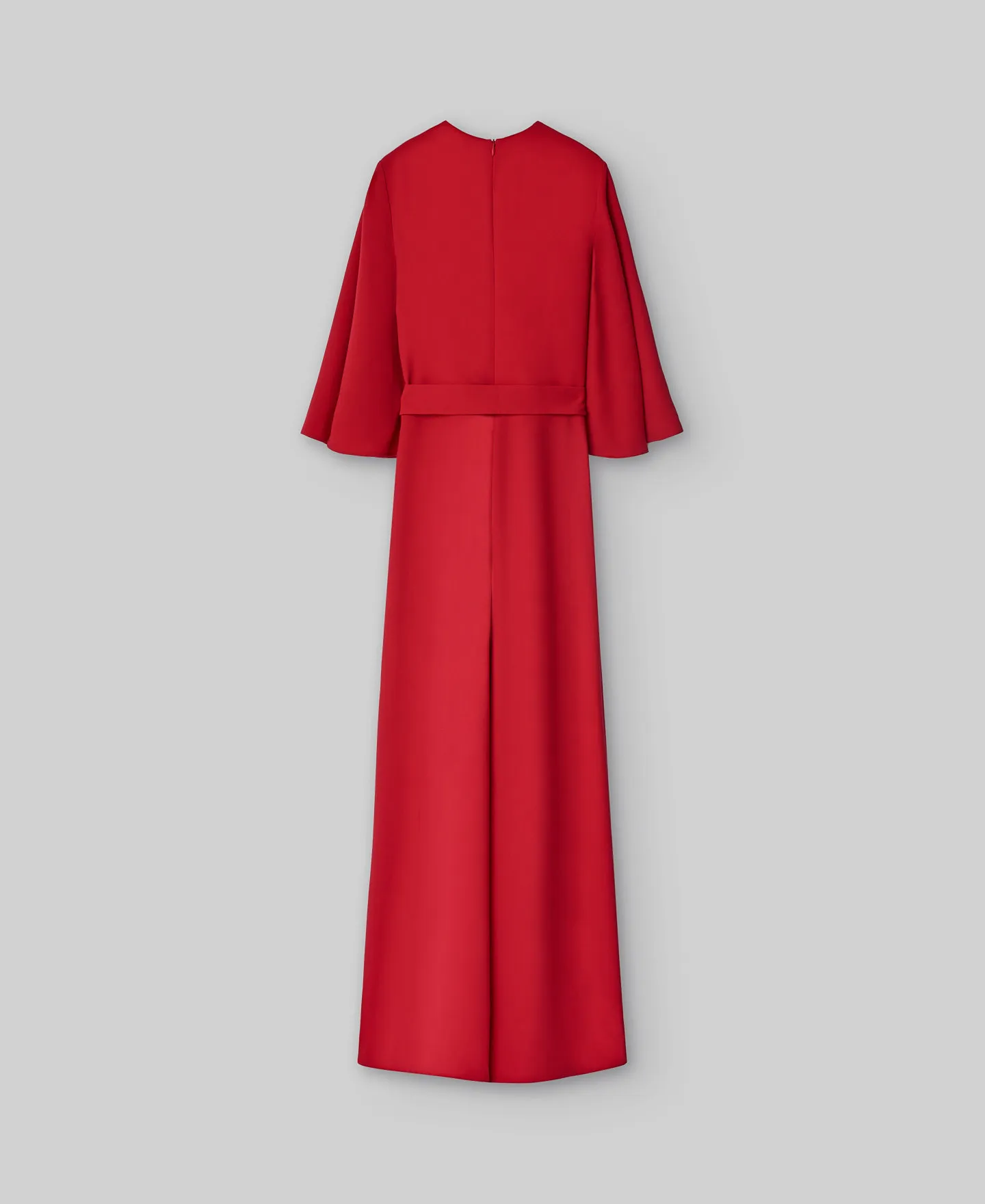 Long red jumpsuit woman