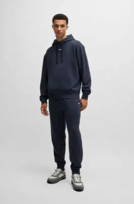 Pantalones de chándal en felpa de algodón con logo estampado