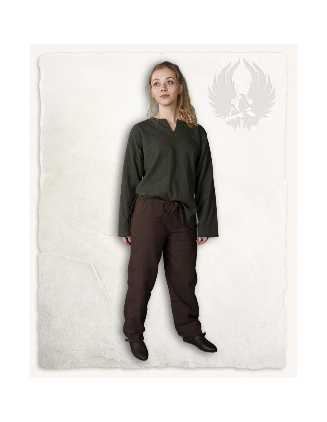 Pantalones medievales en algodón marrón modelo Kasimir