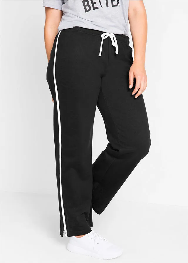 PANTALóN DE CHáNDAL DE ALGODóN DE CORTE RECTO (2 PARES) NEGRONEGRO