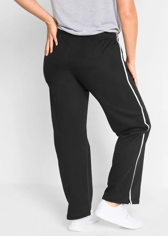 PANTALóN DE CHáNDAL DE ALGODóN DE CORTE RECTO (2 PARES) NEGRONEGRO