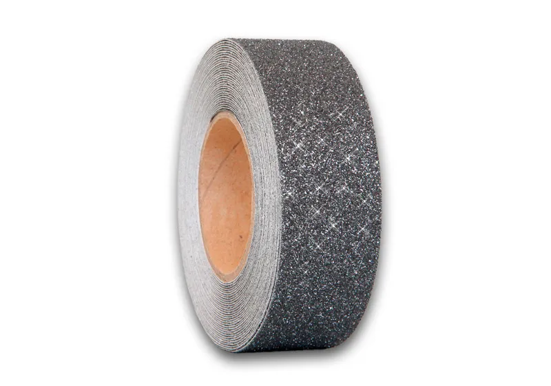 Revestimiento antideslizante m2 GlitterGrip, negro, rollo 50 mm x 18,3 m