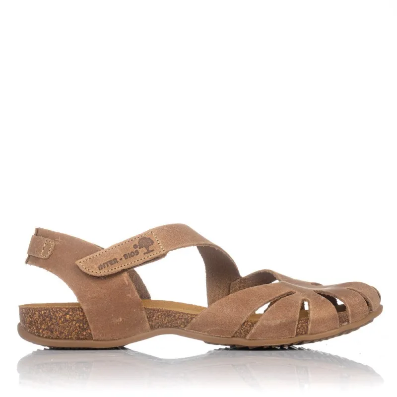 SANDALIAS PLANAS INTERBIOS 4456 MUJER BEIG