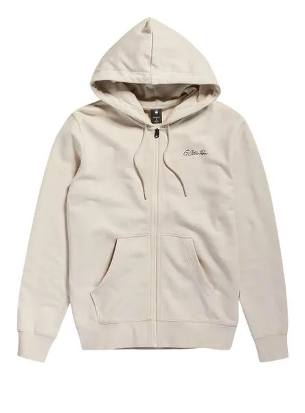 SUDADERA GSTAR BACK ZIP THROUGH BEIGE PARA HOMBRE