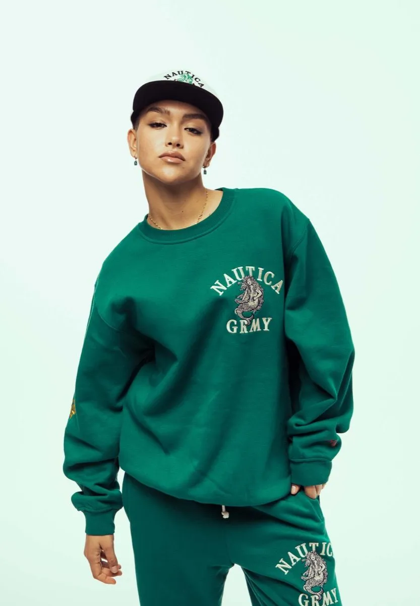 SUDADERA GRIMEY MIGHTY HARMONIST NAUTICA X GRMY  GREEN | SS24