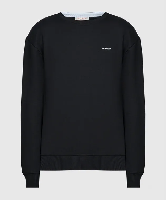 Valentino Black sweatshirt with contrasting logo print