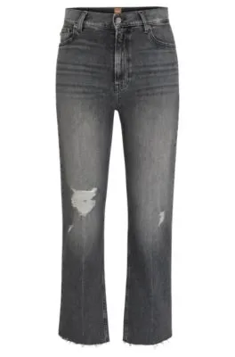 Vaqueros slim fit en denim elástico gris 