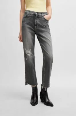 Vaqueros slim fit en denim elástico gris 