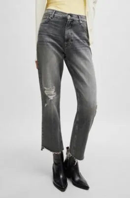 Vaqueros slim fit en denim elástico gris 