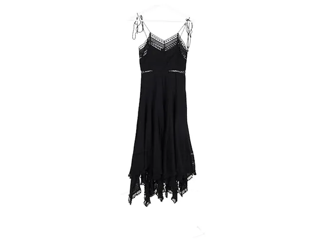 Vestido sin mangas con dobladillo tipo pañuelo Bowie de Zimmermann en algodón negro 